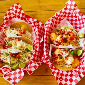Fish and Garlic Shrimp Tacos