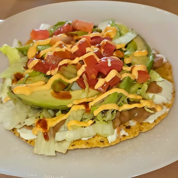 Veggie Tostada with Chipotle Mayo